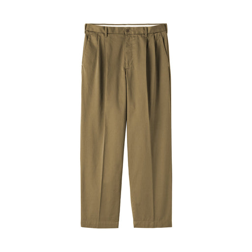 Chino Wide Darted Pants Dark Beige MUJI