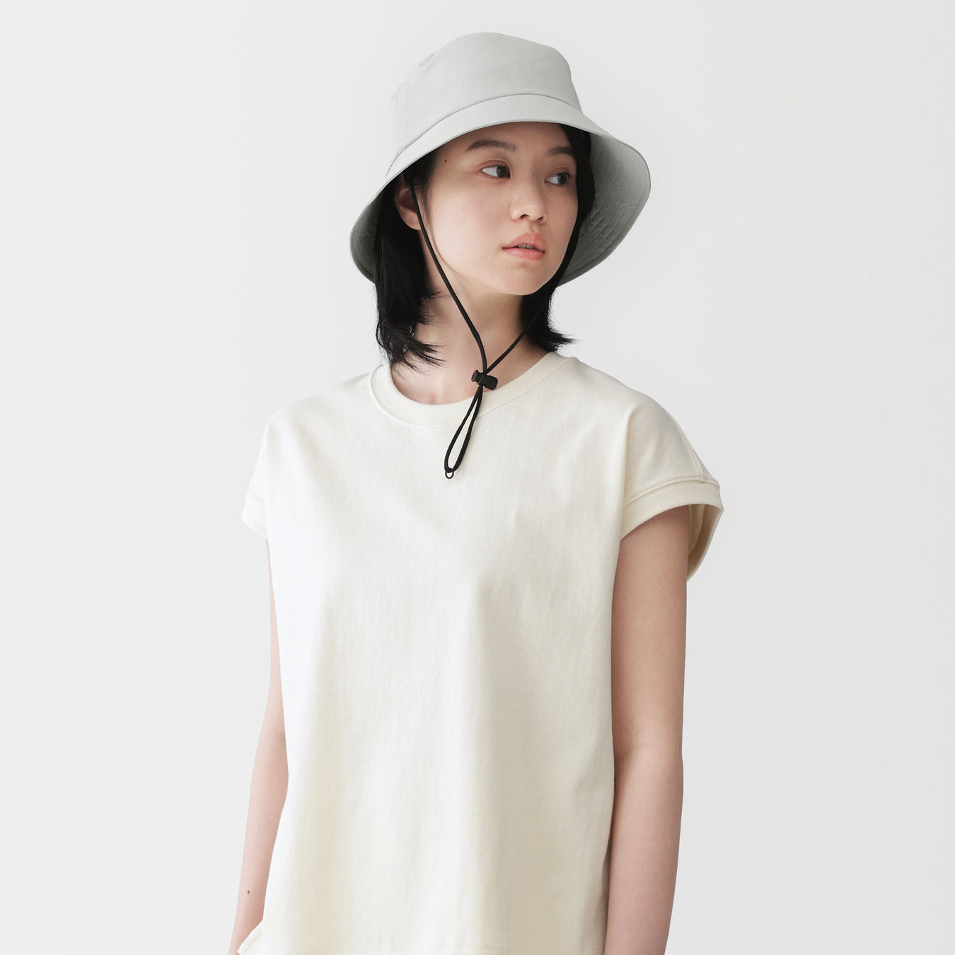 Breathable Foldable Bucket Hat Sand Beige MUJI