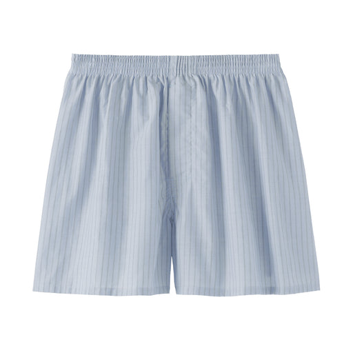 Lyocell Blend Front Open Trunks Light Blue Stripe MUJI