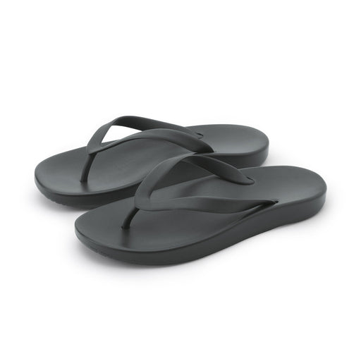 Foot Shaped Flip Flops Black MUJI