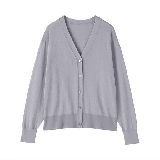Light Knit V-Neck Cardigan Lavender MUJI