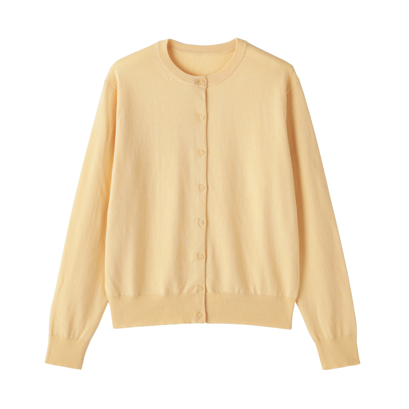 High-Twist Cotton Cardigan Yellow MUJI