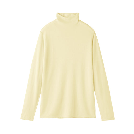 #onlineexclusive Lyocell Blend Mockneck Sweater BA1R126S Light Yellow MUJI