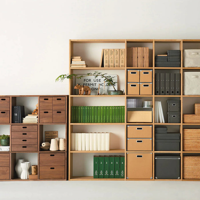 Stacking Shelf Oak Additional 5 Shelves | Modular | MUJI USA