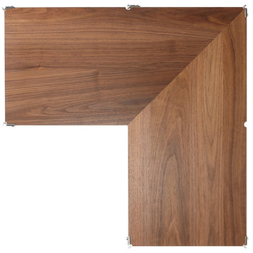 SUS Shelving Unit Additional Corner Shelf - Walnut MUJI