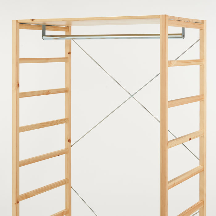 Muji Railing Pine Shelf Unit - Hanging Rail - Wide | Furniture | MUJI USA