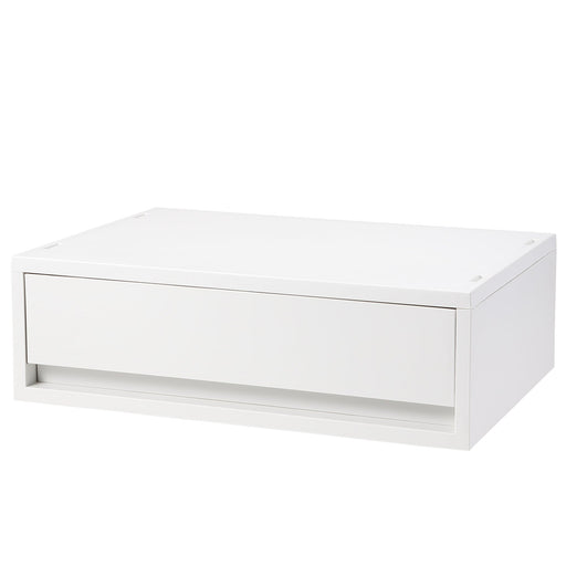 Polypropylene Wide Storage Case White Gray - Shallow (W14.6 x D10.2 x H4.7") MUJI