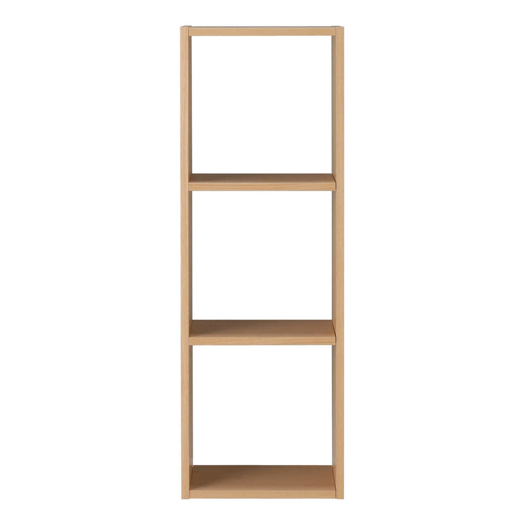 Stacking Shelf Oak - 3 Shelves | Modular Shelves | MUJI USA