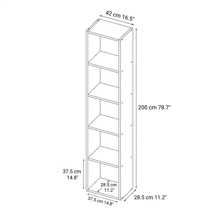 Stacking Shelf Oak 5 Shelves | Modular Shelves | MUJI USA