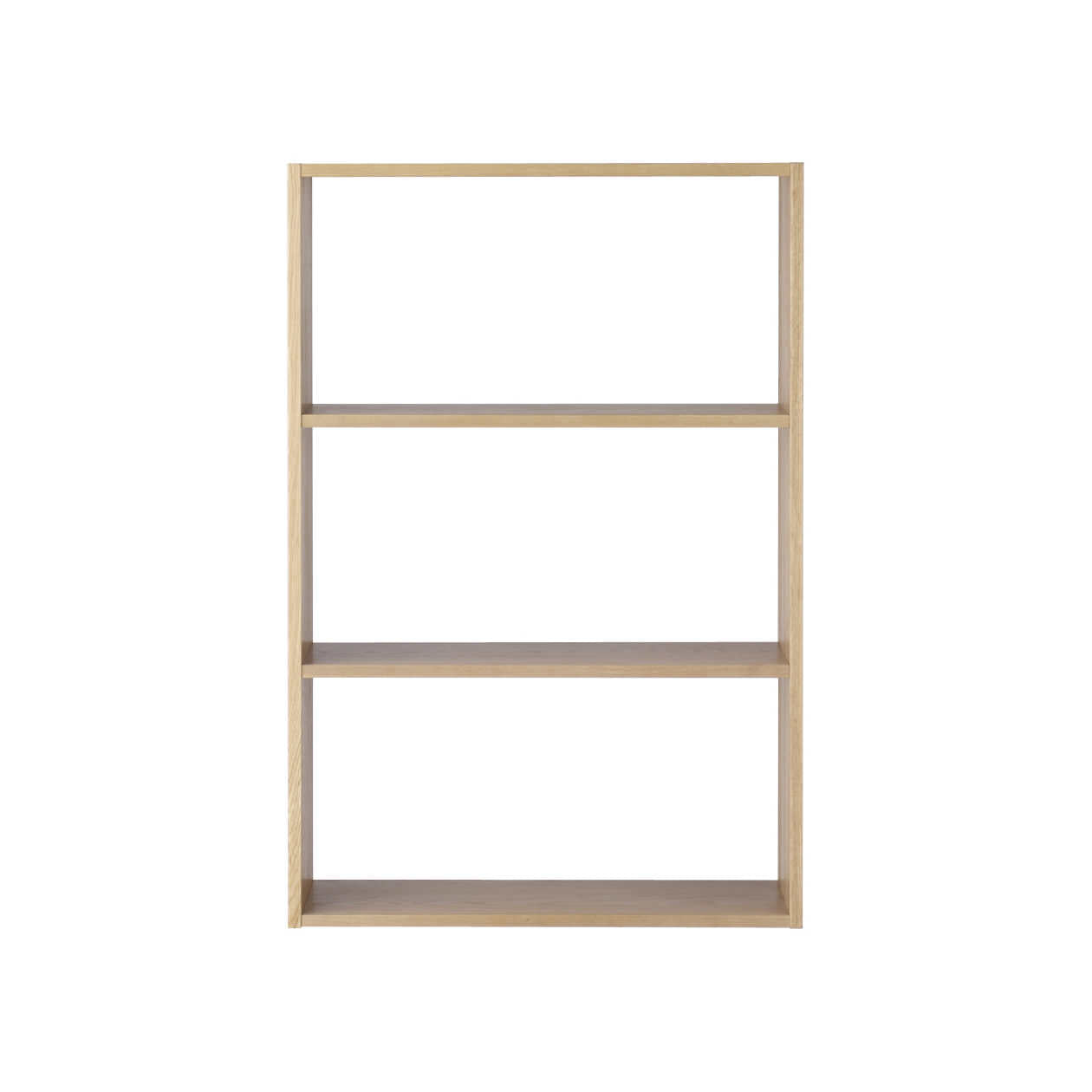 Oak Wide Stacking Shelf - 3 Shelves | Modular Shelf | MUJI USA