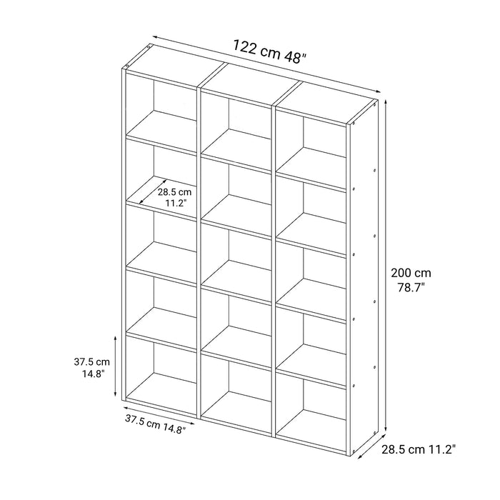 Oak Stacking Shelf - 5 x 3 | Furniture | MUJI USA