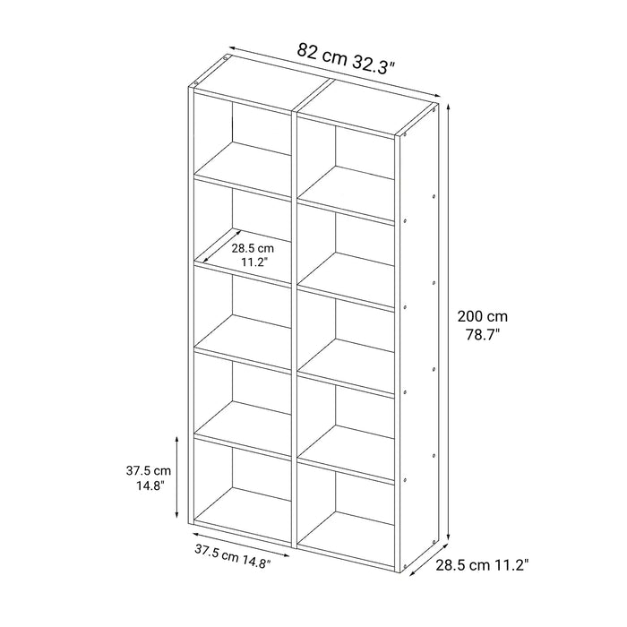 Oak Stacking Shelf 5 x 2 | Furniture | MUJI USA