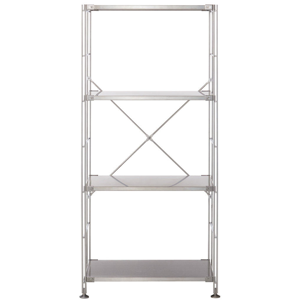 SUS Shelving Unit Stainless Steel - Medium | Bookshelves | MUJI USA