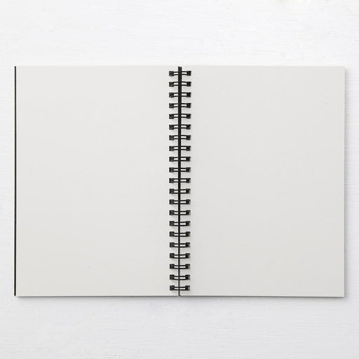 B6 Recycled Paper Double Ring Blank Notebook - Dark Gray B6 MUJI