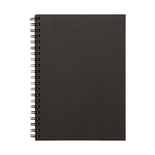B6 Recycled Paper Double Ring Blank Notebook - Dark Gray B6 MUJI
