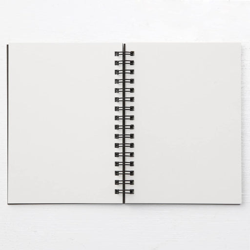 A6 Recycled Paper Double Ring Blank Notebook - Dark Gray A6 MUJI