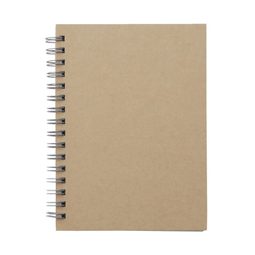 A6 Wirebound Notebook Plain Beige A6 MUJI