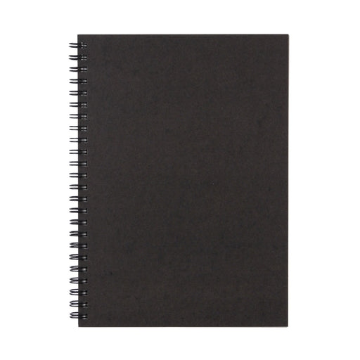 A5 Recycled Paper Double Ring Blank Notebook - Dark Grey A5 MUJI