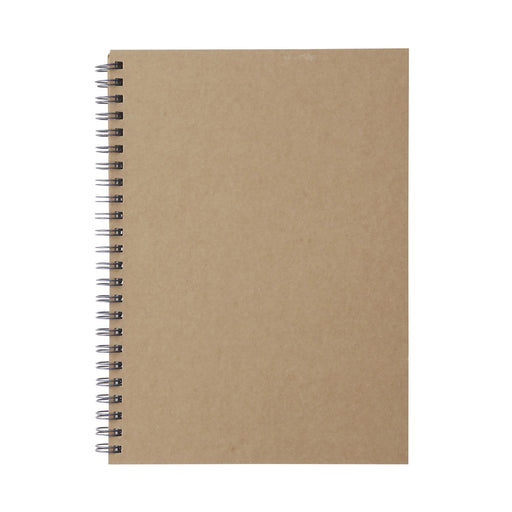 A5 Wirebound Notebook Plain Beige A5 MUJI