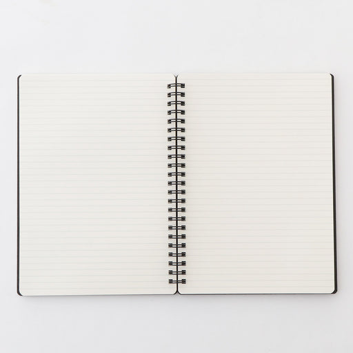 A5 Double Ring Lined Notebook with Strap A5 MUJI