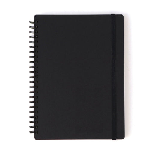 A5 Double Ring Lined Notebook with Strap A5 MUJI