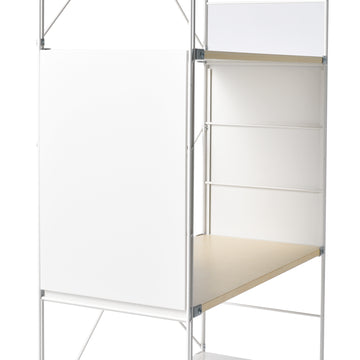 SUS Shelving Unit Side Panel - White Gray - Large MUJI
