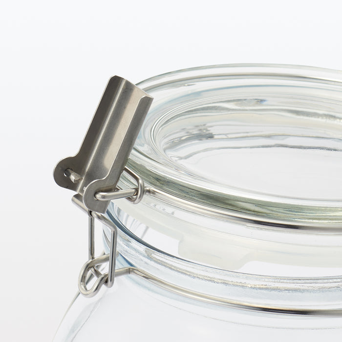 Glass Jars with Stainless Steel Lids 33.8-fl.oz.