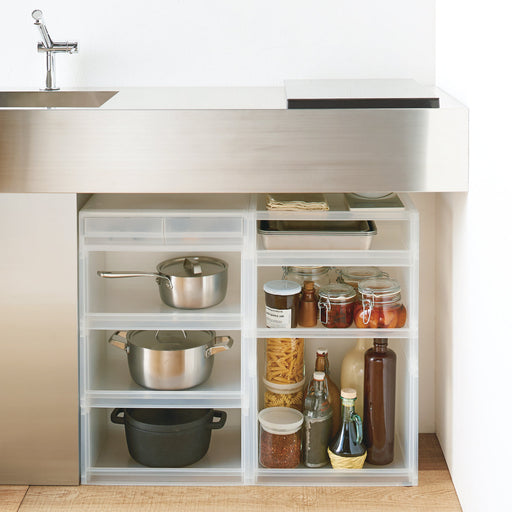 Polypropylene Storage Rack - Deep (W14.6 x D10.2 x H6.9") MUJI