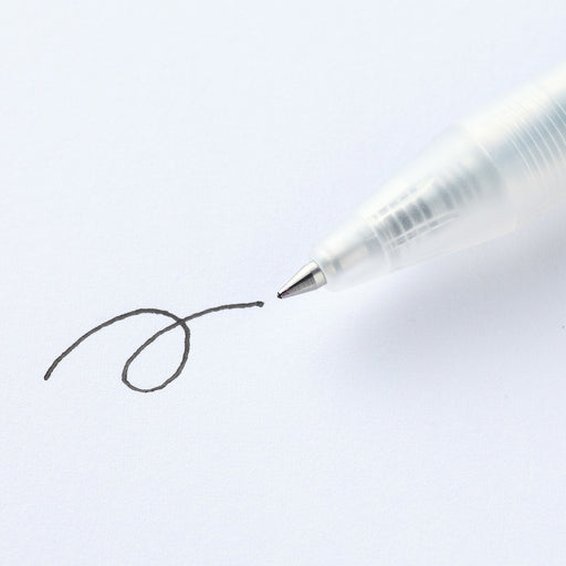 Gel Ink Ballpoint Pen Knock Type 0.5mm - Blue Black (10 Pack) Blue Black 0.5 MUJI