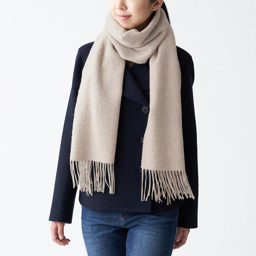 Wool Woven Large Stole 60x200cm MUJI