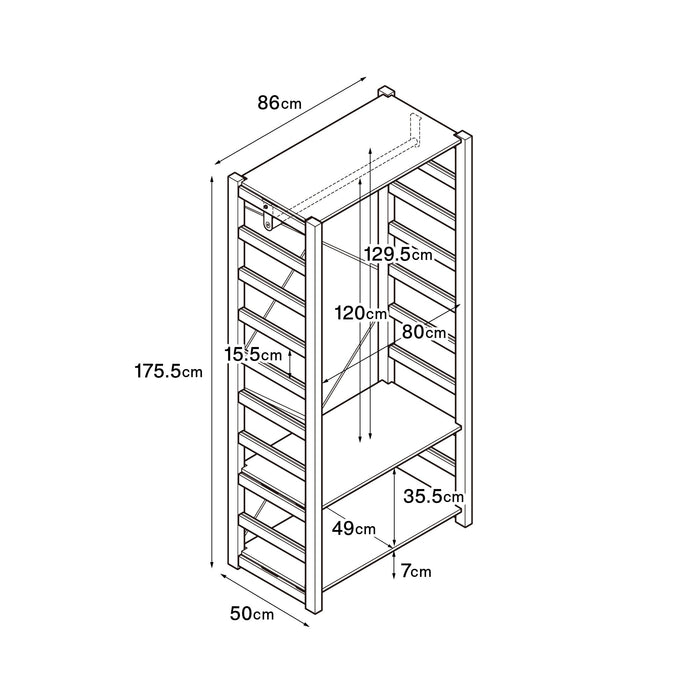Pine Shelf Unit Wardrobe Bookcases & Shelving Units Japanese Wood