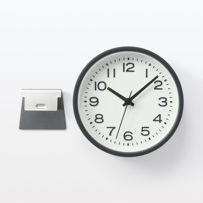 Small Clock De Small Analog Clock with Stand | Clocks | MUJI USA