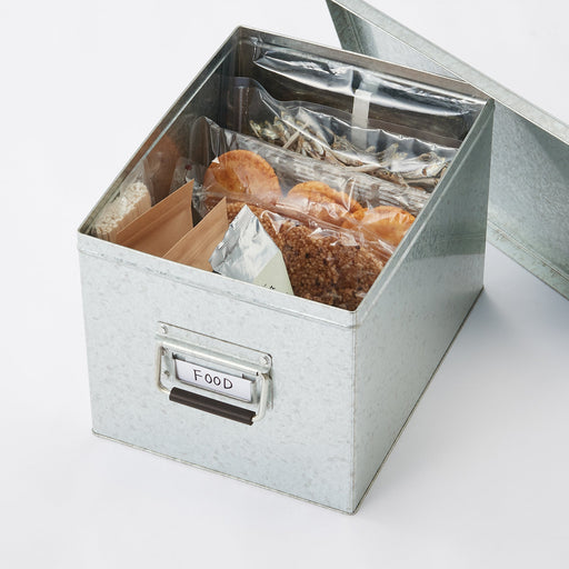 Tin Box - Large (W10.2 x D14.6 x H9.4") MUJI