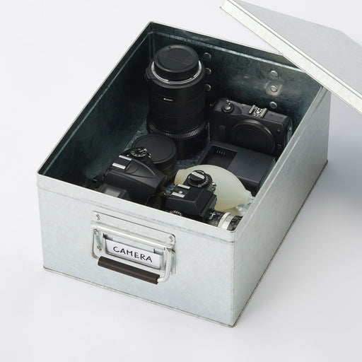 Tin Box - Large (W10.2 x D14.6 x H6.3") MUJI