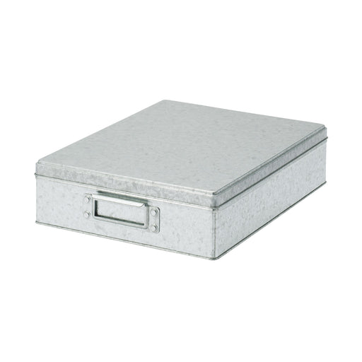 Tin Box - Large (W10.2 x D13.4 x H3.3") MUJI