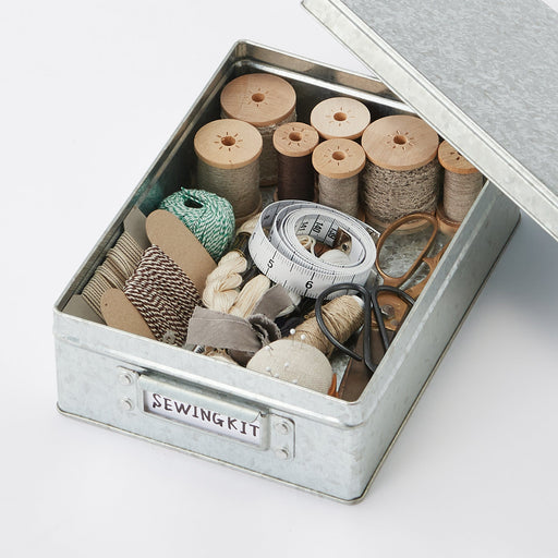 Tin Box - Small (W7.5 x D10.6 x H3.3") MUJI