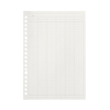 A5 Budget Book Loose Leaf Papers Refill MUJI