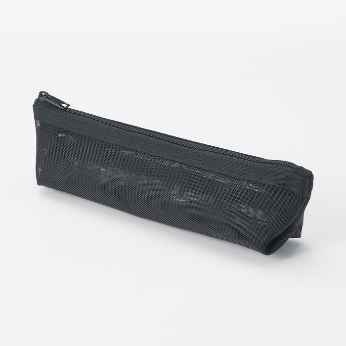MUJI Nylon mesh pen case with gusset Width 17 x Height 10 x Gusset 5 cm  Gray