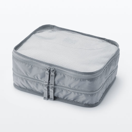Polyester Gusset Case - Double - Small Gray Small MUJI