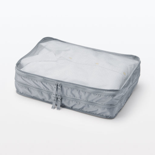 Polyester Gusset Case - Double - Medium Gray Medium MUJI