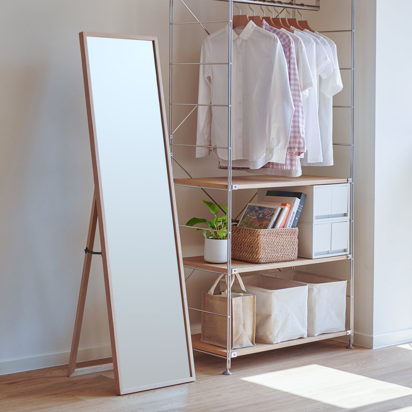 Oak Wooden Frame Mirror MUJI