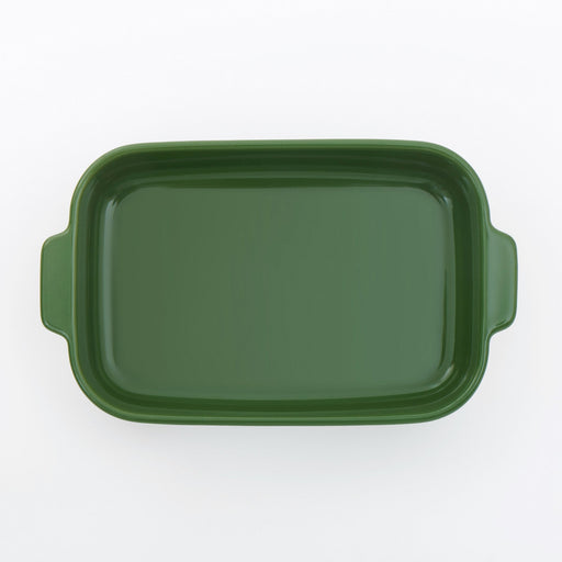 Stoneware Baking Dish Oven Tray - Green MUJI