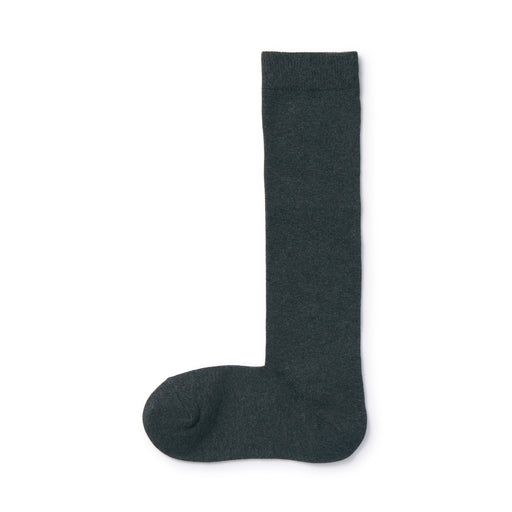 Right Angle No Elastic High Socks Charcoal Gray MUJI