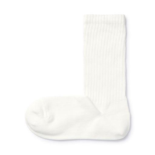 Right Angle No Elastic Loose Fit Socks Off White MUJI