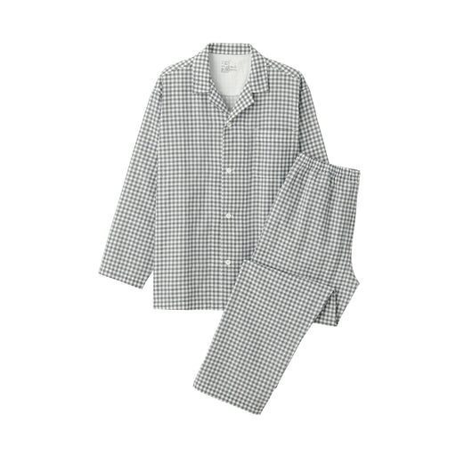 Men's Side Seamless Double Gauze Pajamas Charcoal Gray MUJI