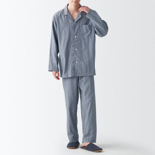 Men's Side Seamless Double Gauze Pajamas MUJI