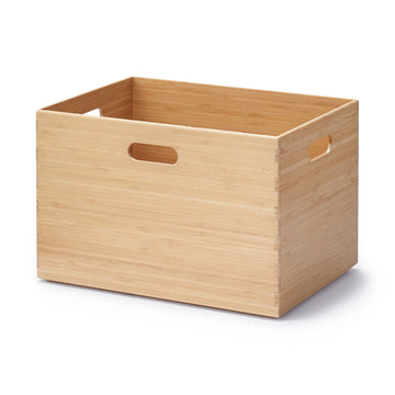 Stackable Bamboo Box - Large (W14.6 x D10.2 x H9.6") MUJI