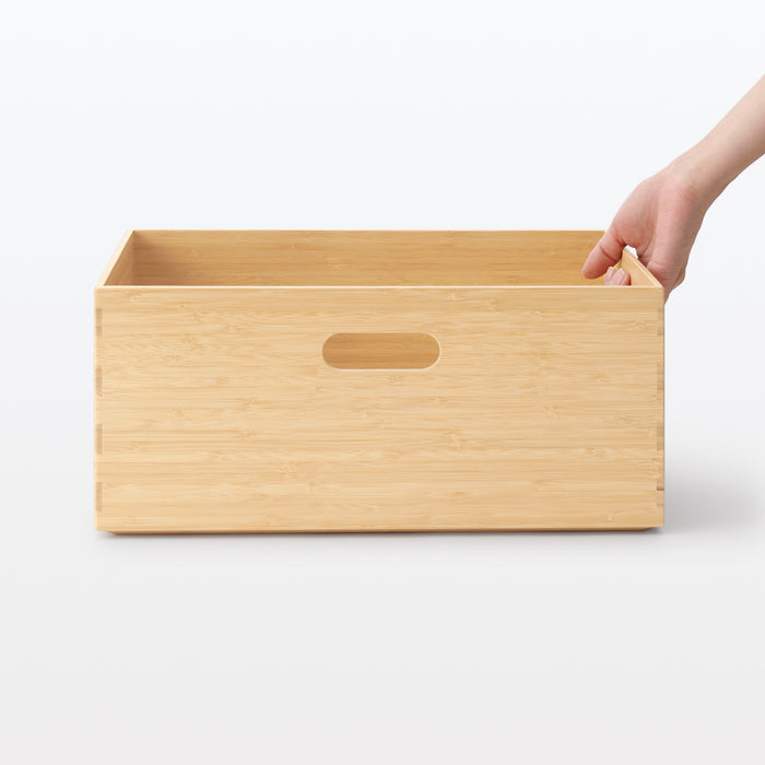 Muji Box Stackable Bamboo Box - Medium | Storage & Organization | MUJI USA