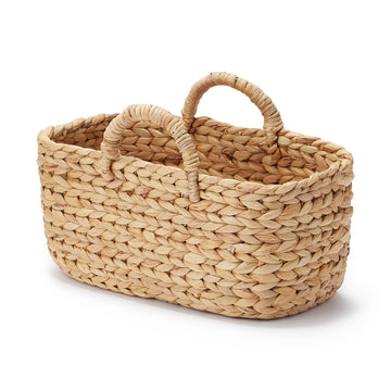 Water Hyacinth Basket - Oval - Small W14.6 x D7.3 x H6.3" MUJI