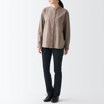 Women's Stretch Denim Slim Pants Black MUJI